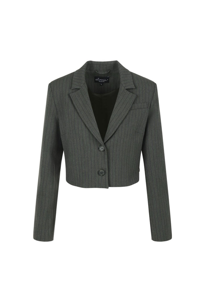 Elvira Casuals E4 25-018 blazer dames groen dessin