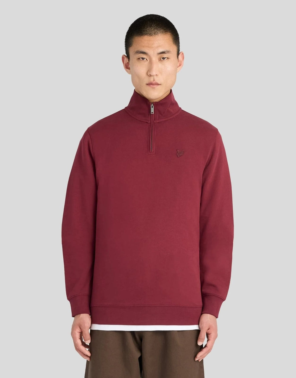 Lyle & Scott ML2258tont sweater bordeaux – heren