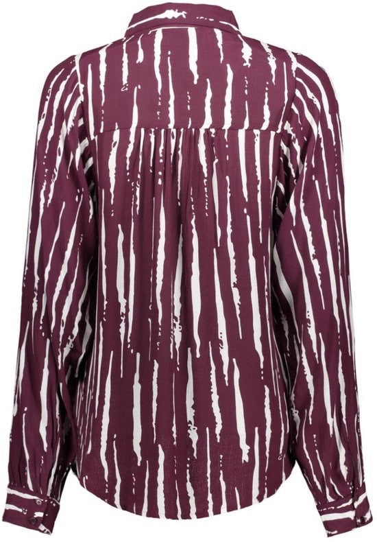 Vila 14109314 kirse blouse l/m dames paars dessin