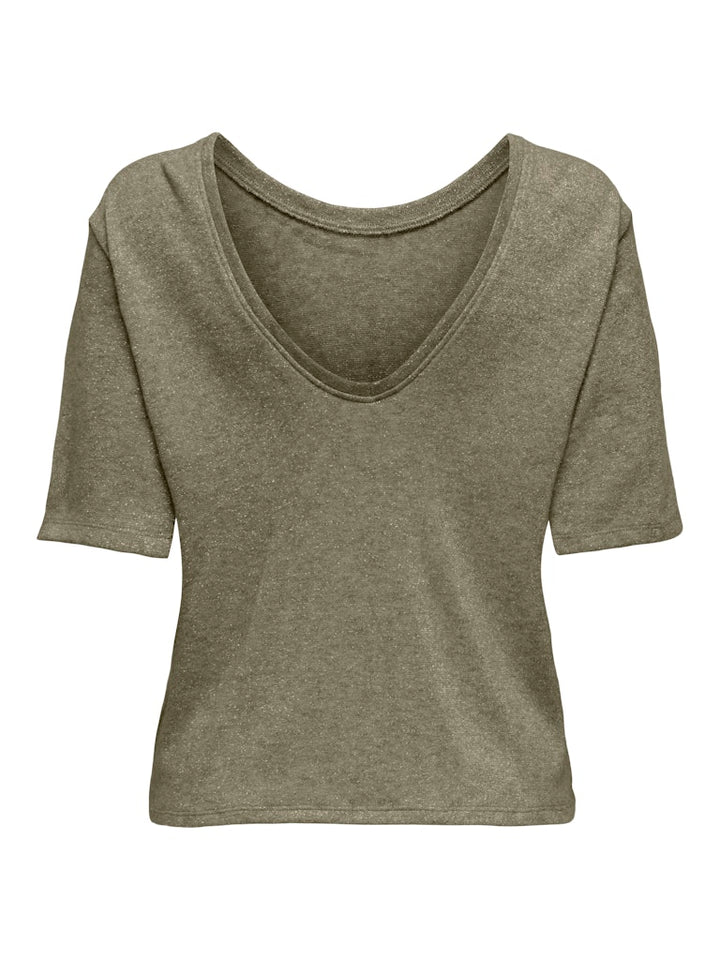 Only Falka t-shirt kaki – dames
