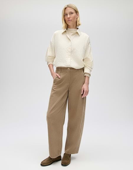 Opus Flui 10636314589475 blouse l/m dames ecru dessin