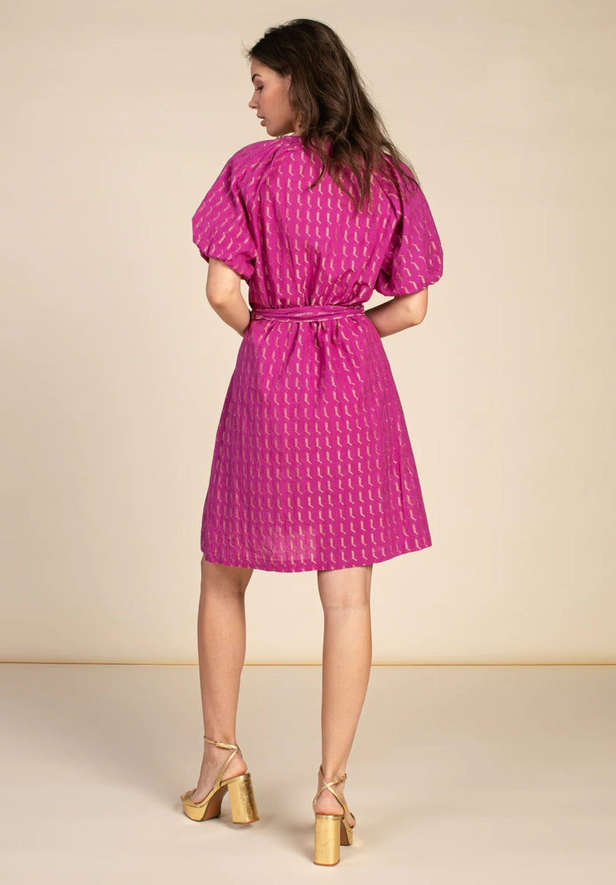 Aaiko ISMAY CO 520 jurk kort dames – paars dessin