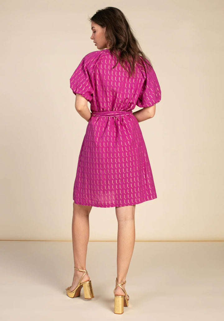 Aaiko ISMAY CO 520 jurk kort dames – paars dessin