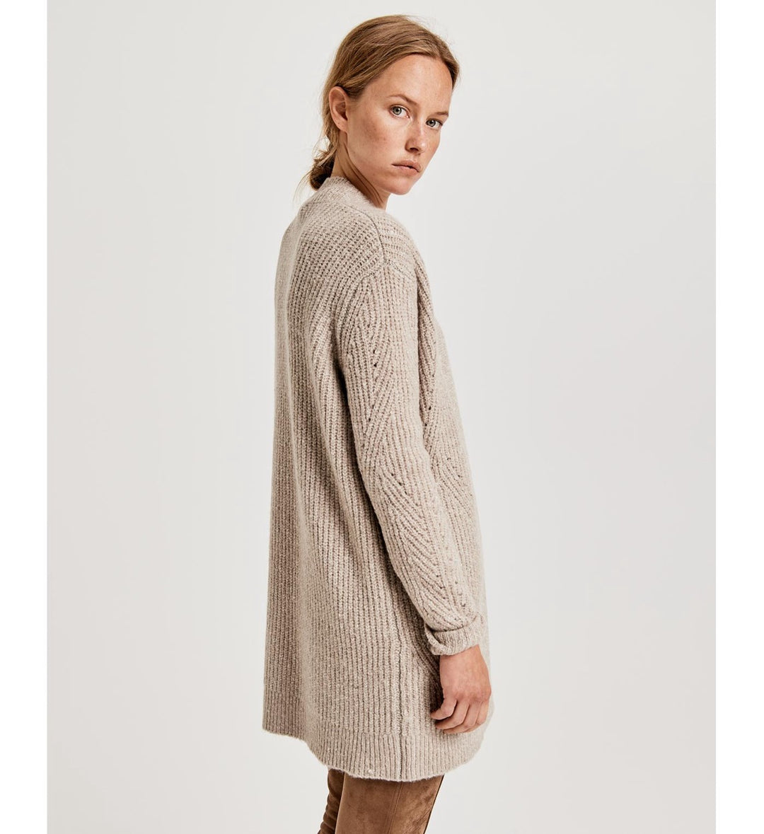 YAYA Women vest gebreid zand – dames