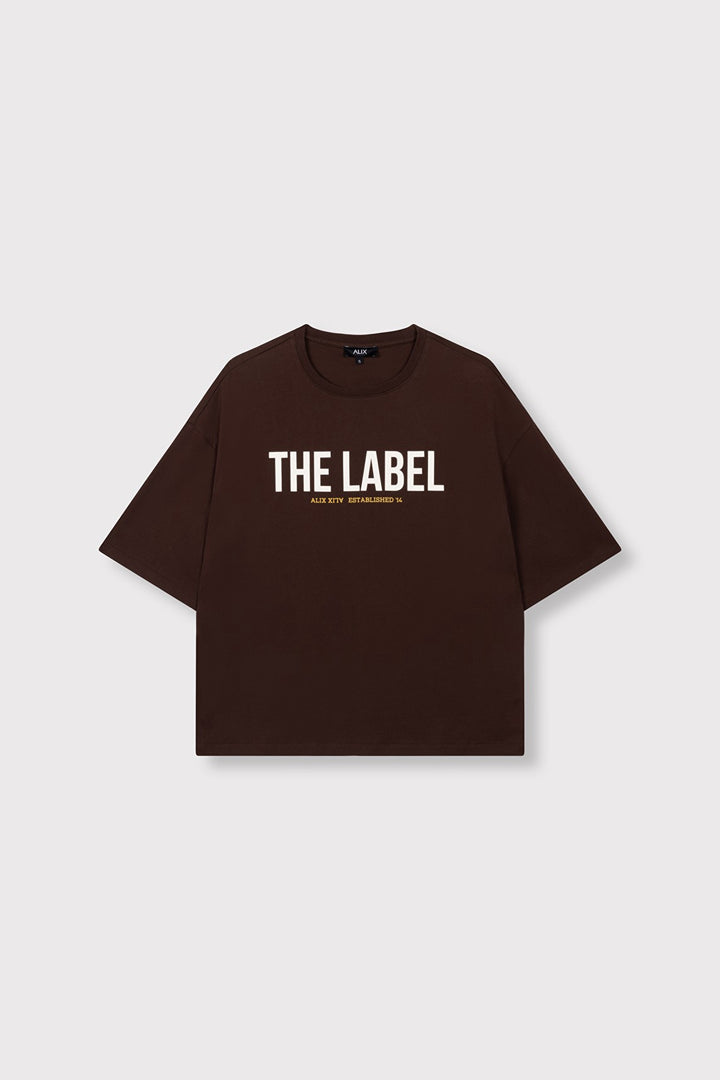 Alix the label t-shirt k/m bruin – dames