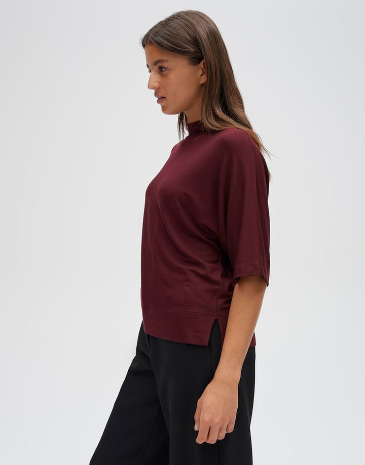 Opus Sinse 10618114467460 t-shirt k/m dames wijnrood
