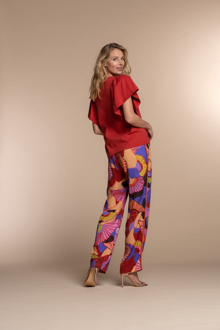 Geisha lange broek dames multicolor