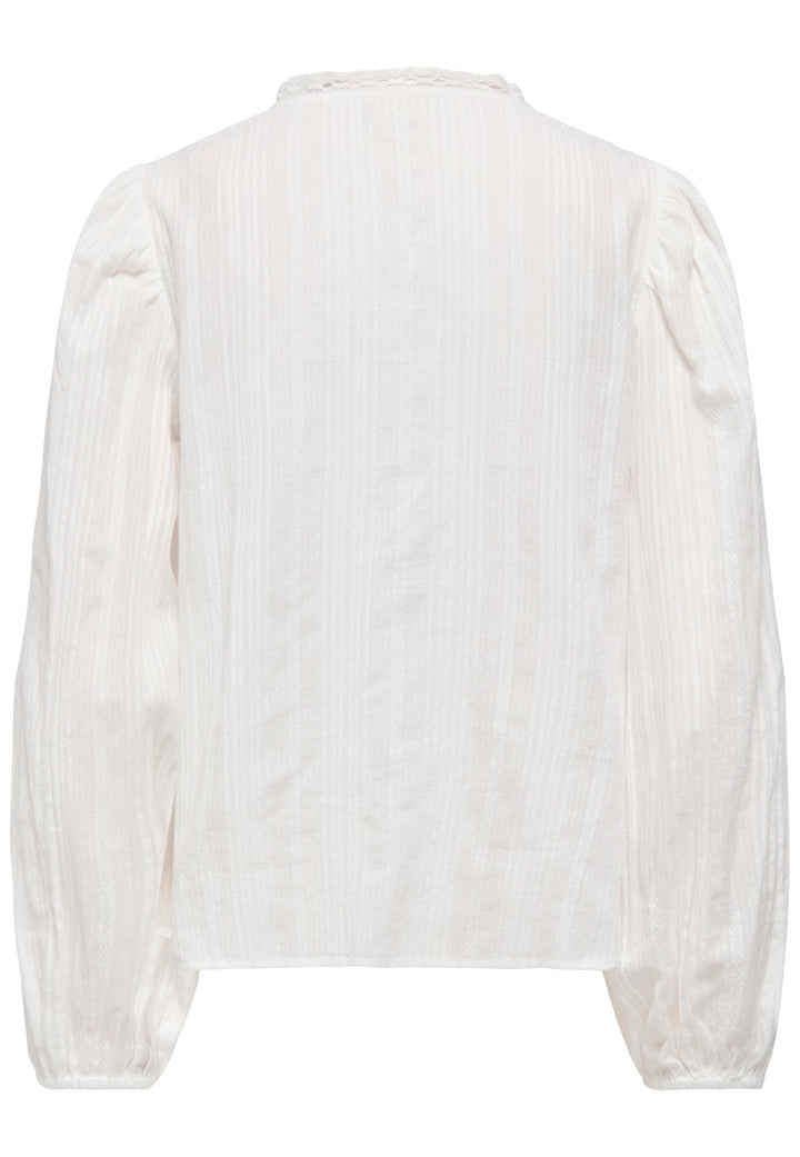 Jacqueline de Yong blouse l/m dames wit dessin