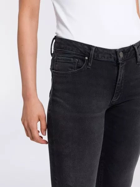 Cross Jeans N497-307 skinny fit jeans zwart – dames - Black Denim - L30