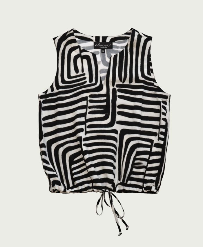 Elvira Casuals E2 26-062 Abby top zwart dessin – dames