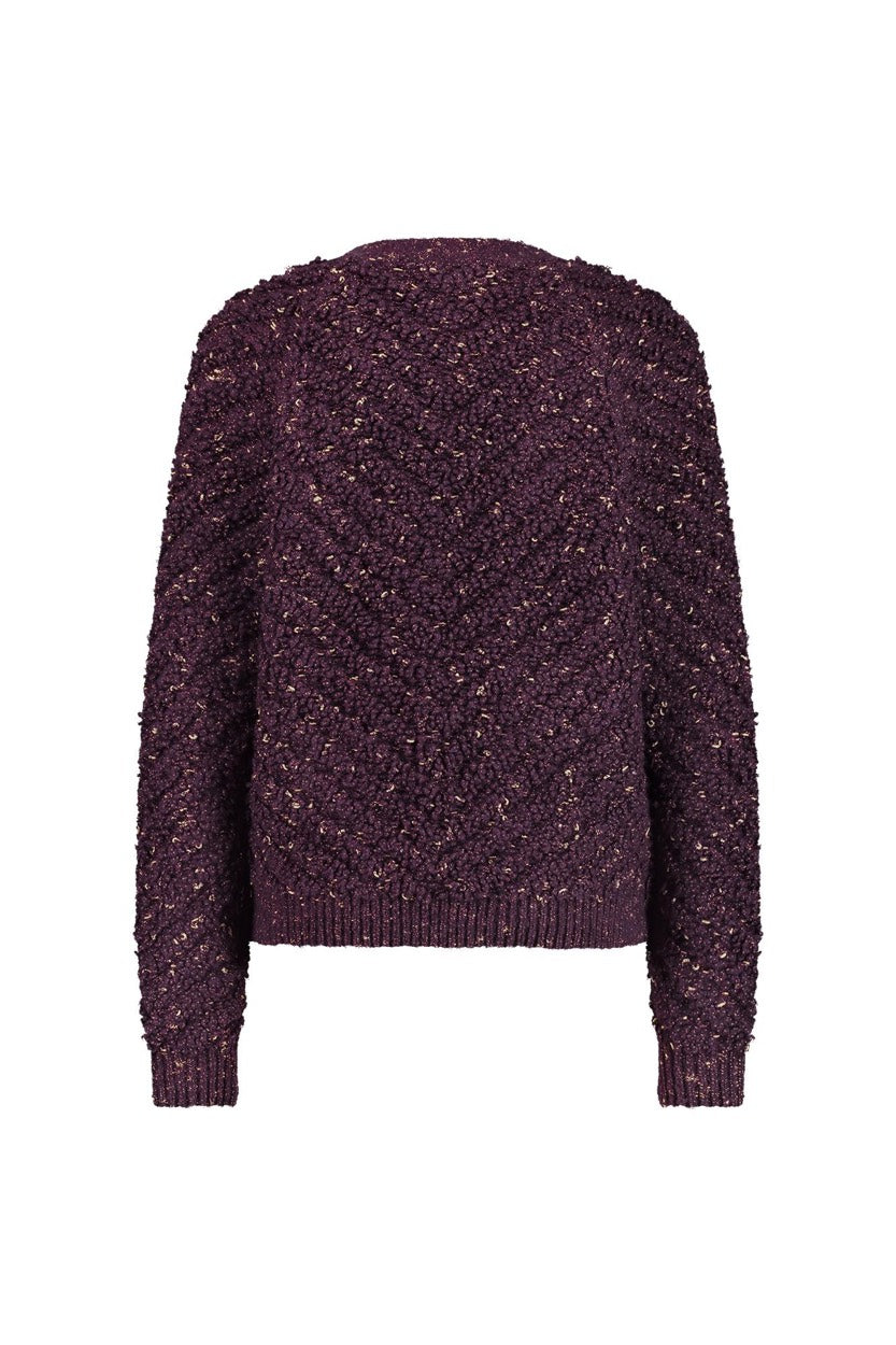 Studio Anneloes 12026 Iris vest gebreid aubergine – dames