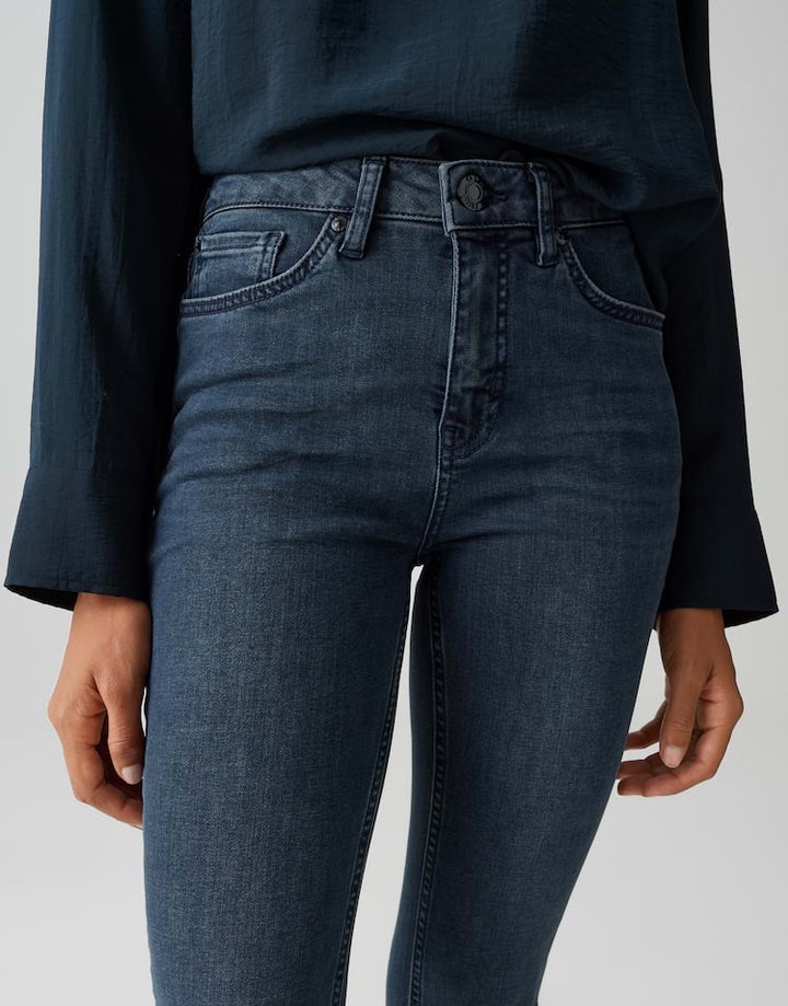 Opus Elma blue black jeans skinny fit dames - Blue Denim - L28