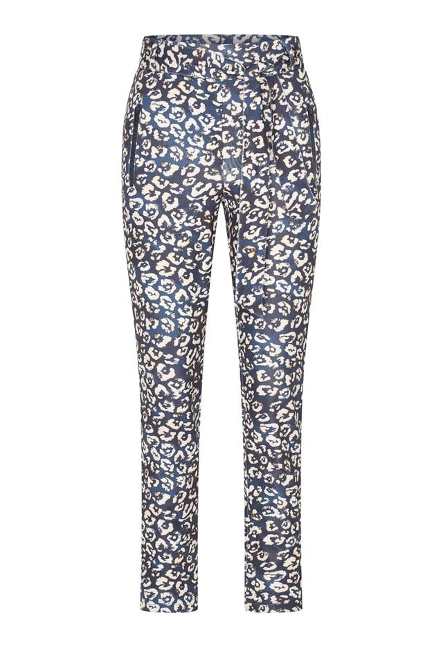 Elvira Casuals E4 24-023 lange broek dames – blauw dessin