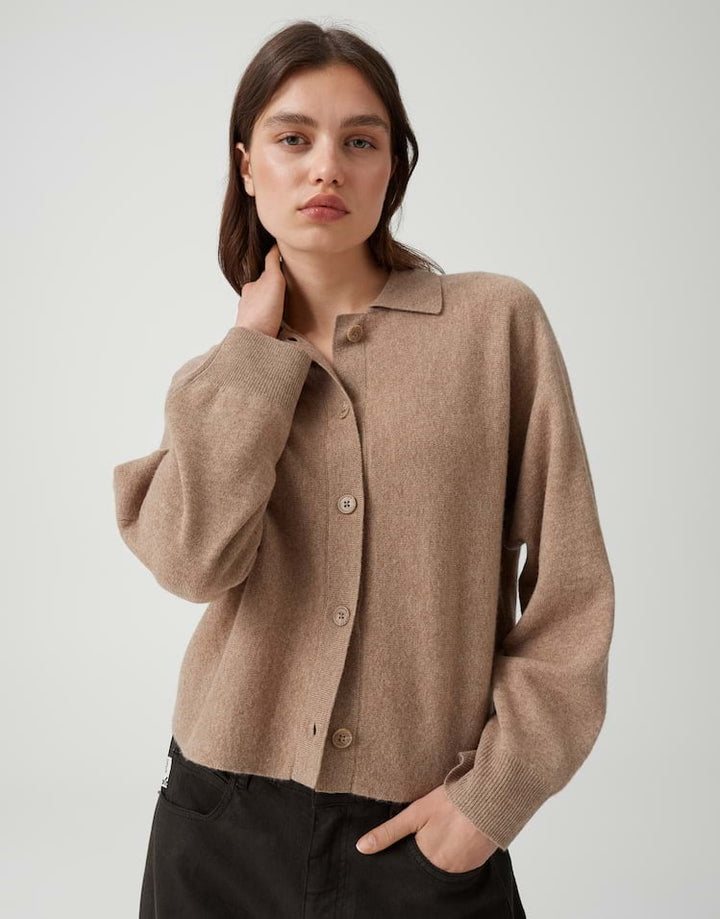 Opus Dulena 10605814390248 trui dames taupe