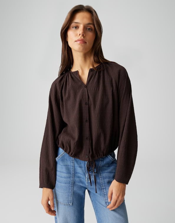 Opus blouse l/m bruin – dames