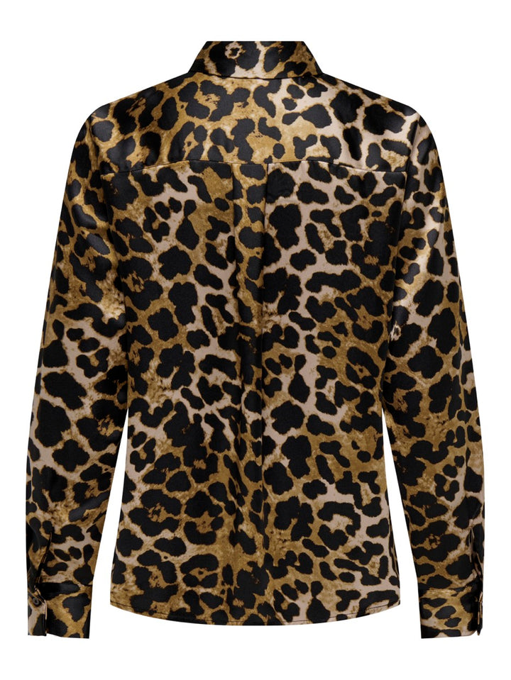 Only 15332163 Elma top l/m dames bruin dessin