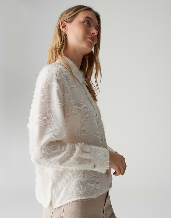 Opus blouse l/m dames ecru – Fenima 10492513696437