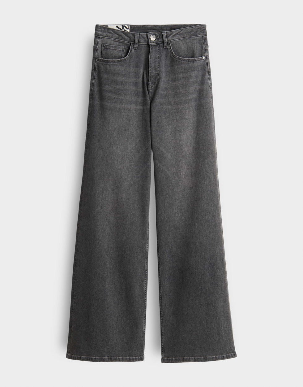 Opus Minah palazzo jeans loose fit dames – grey denim - L32