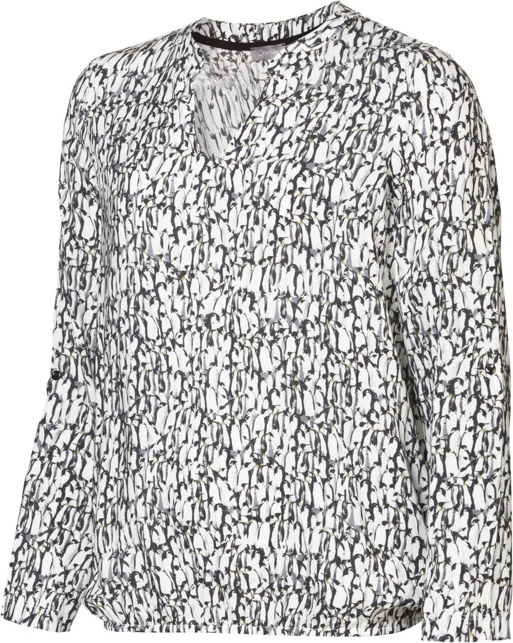Vila Volettis top l/m dames ecru dessin
