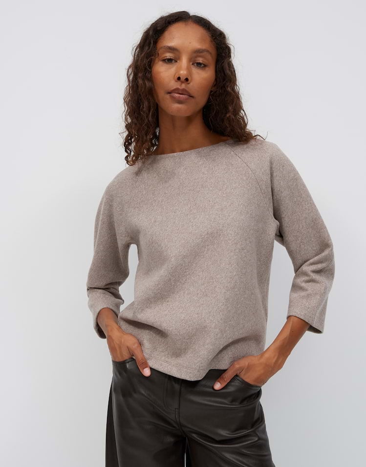 Opus Gusera 10623414517465 sweater dames taupe