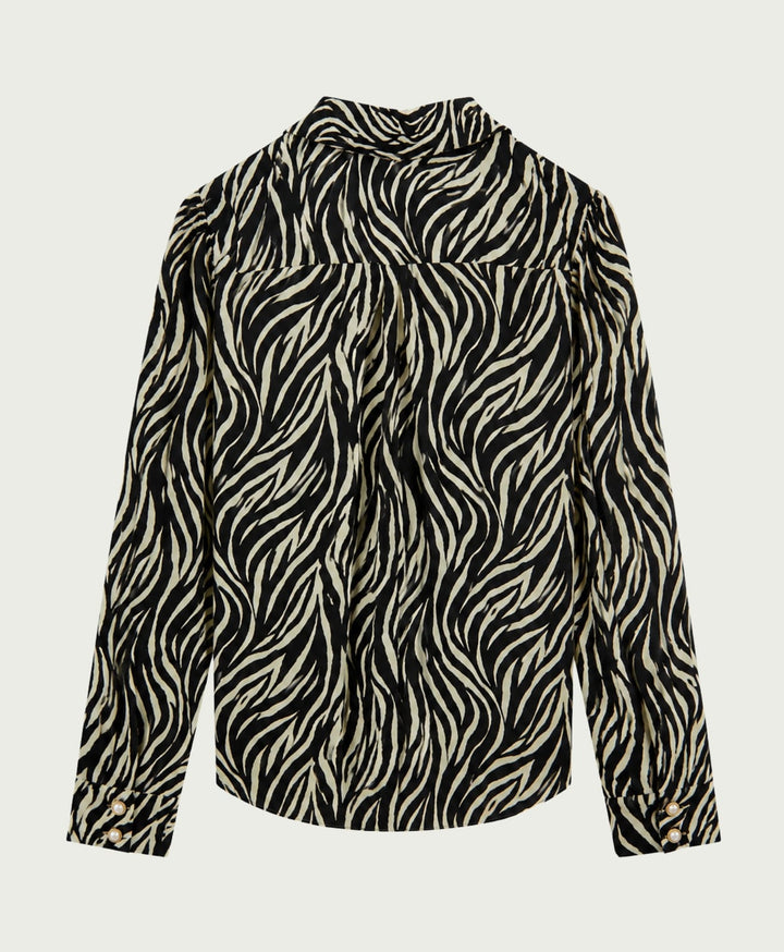 Elvira Casuals E4 26-019 June blouse l/m bruin dessin