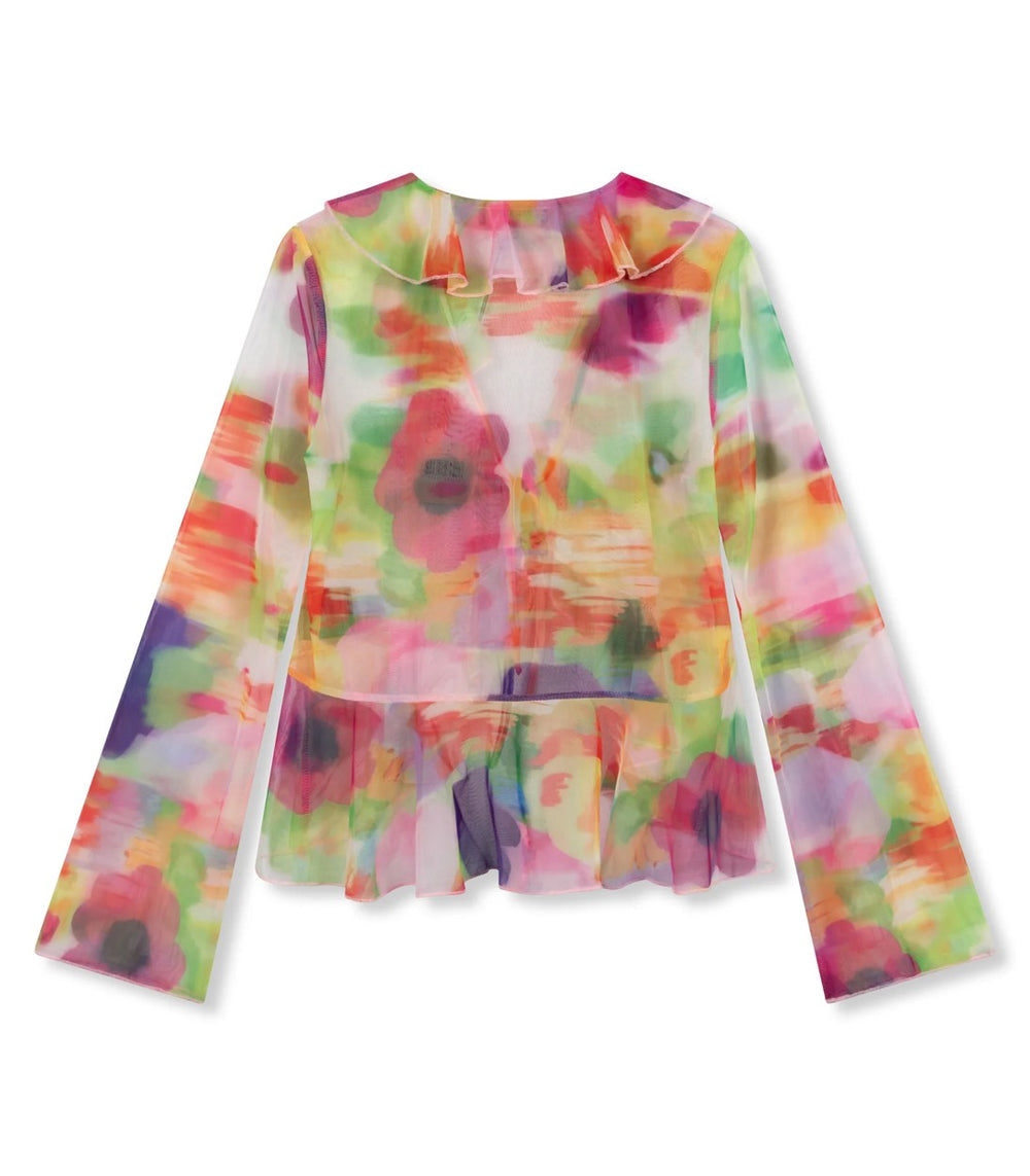 Refined department top l/m dames multicolor