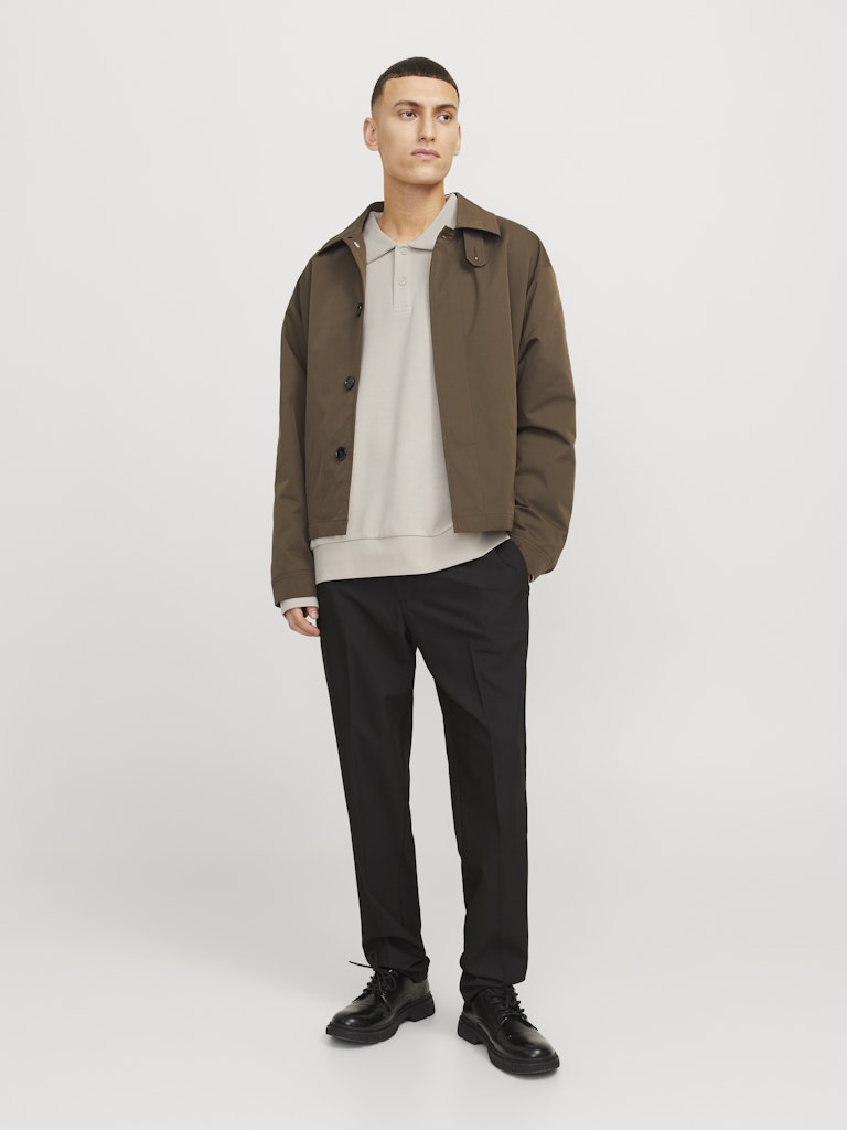Jack & Jones polo l/m heren beige – 12278586 Bradley