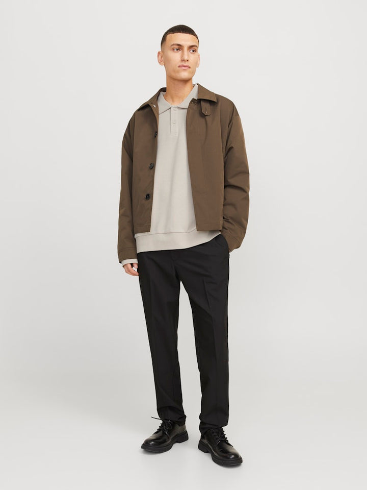 Jack & Jones polo l/m heren beige – 12278586 Bradley