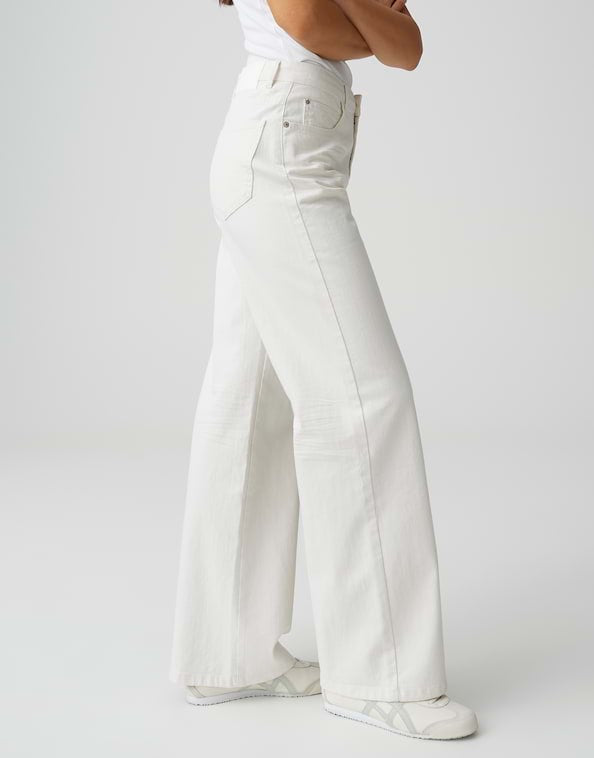 Opus jeans low crotch-baggy fit dames – wit
