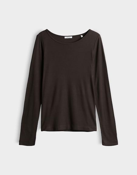 Opus Smallo 10618313211106 t-shirt l/m bruin