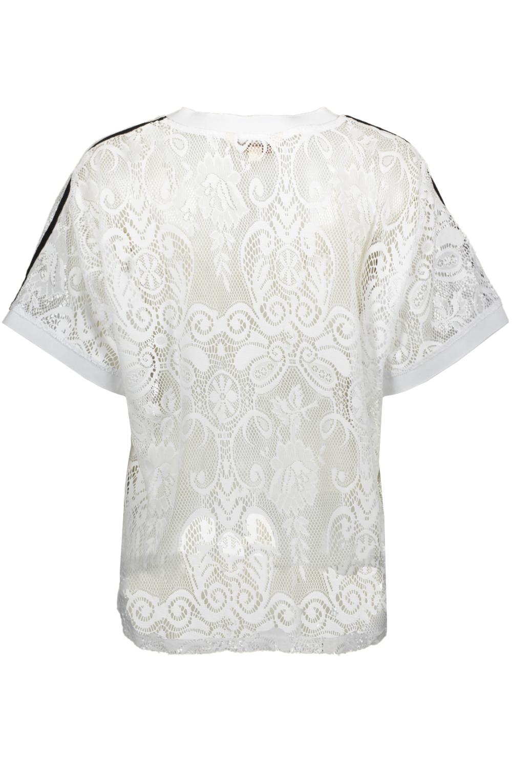 Onljules S/s Lace Top Wvn - Wit