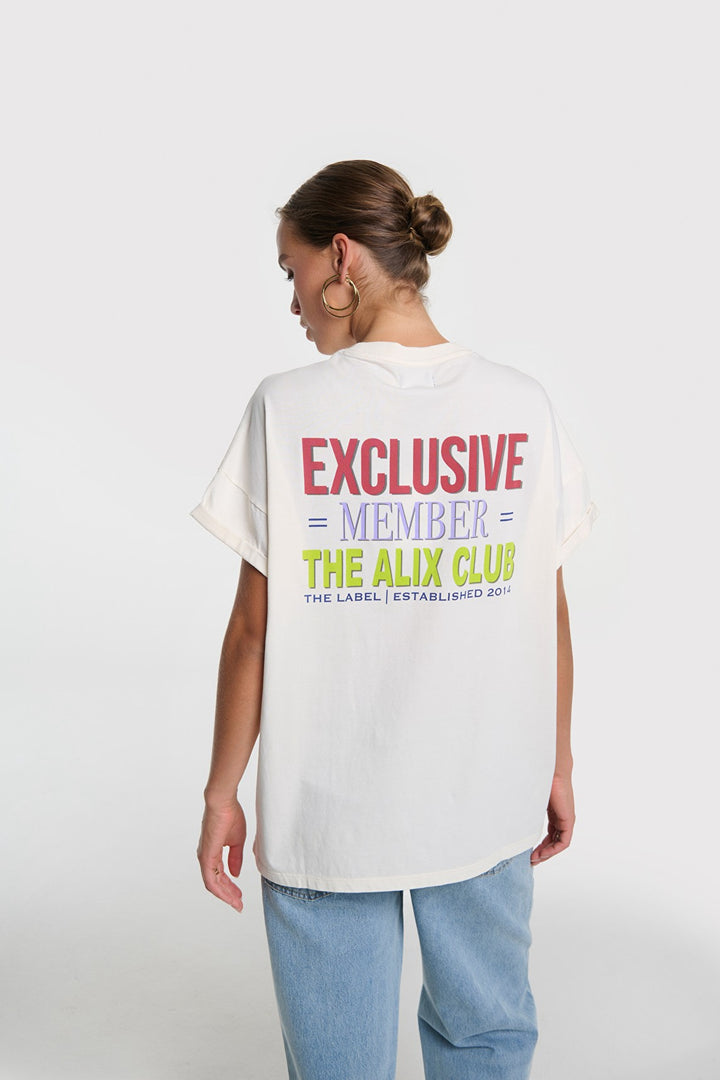 Alix the label 2603816649 t-shirt k/m dames off-white