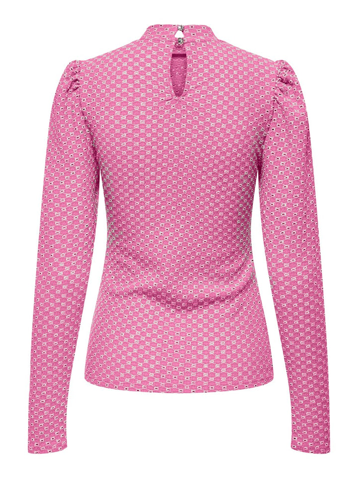 Only 15343569 genny top l/m dames – roze dessin
