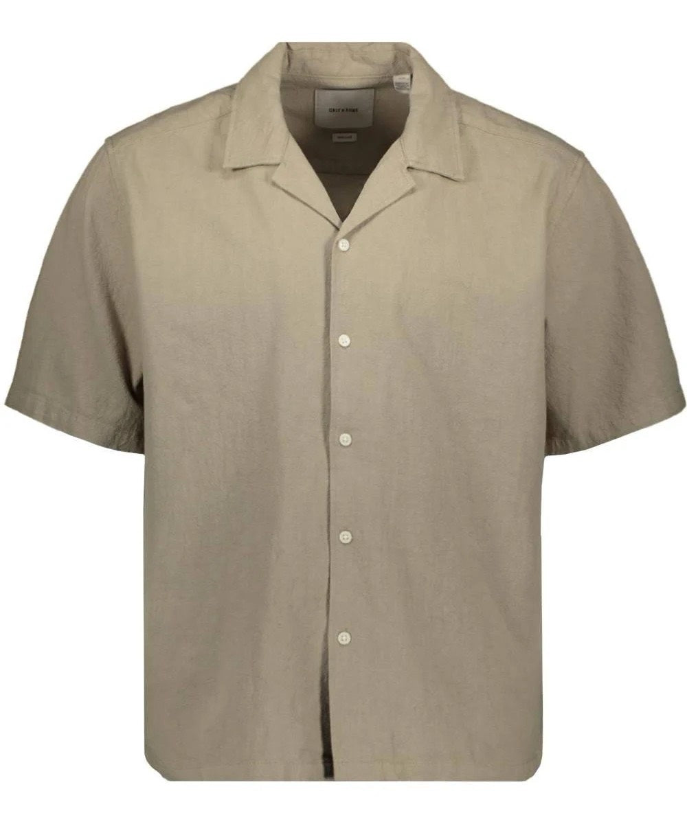 ONLY & SONS overhemd k/m olijf – heren