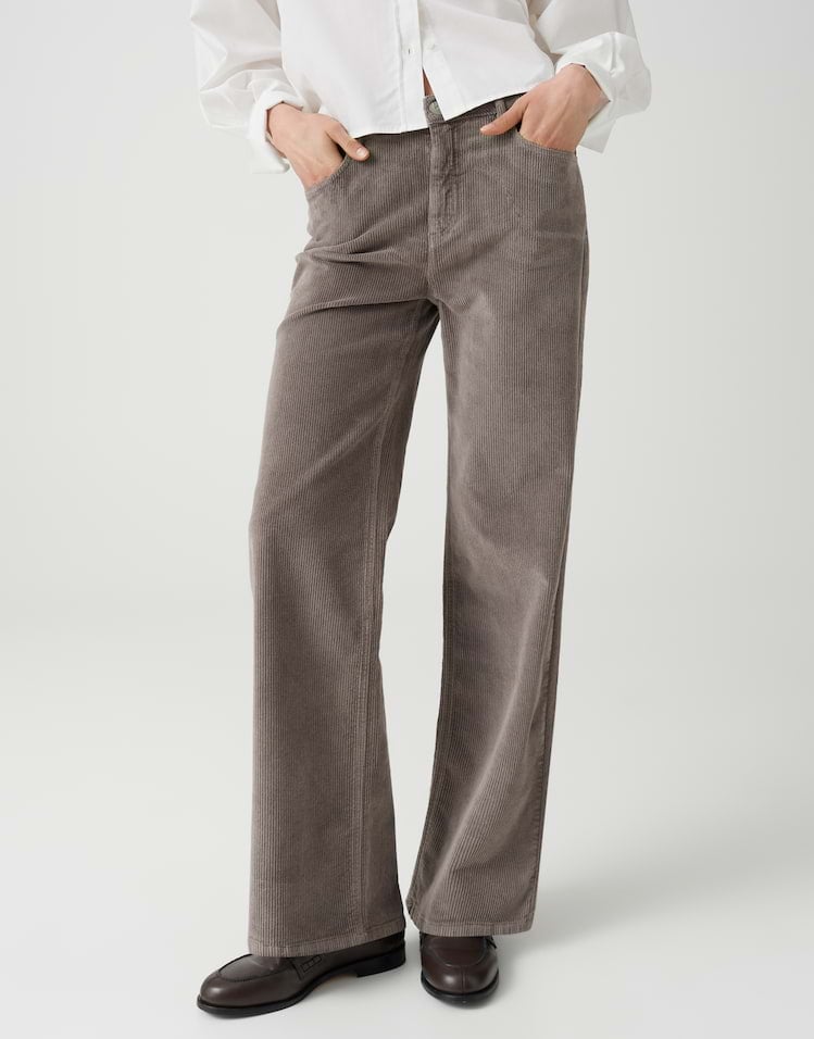 Opus Mivi 10607313362248 jeans low croth-baggy fit kaki - Taupe - L31