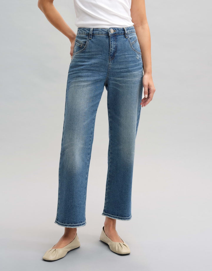 Opus Lani twist jeans boyfriend fit – dames - Blue Denim - 26