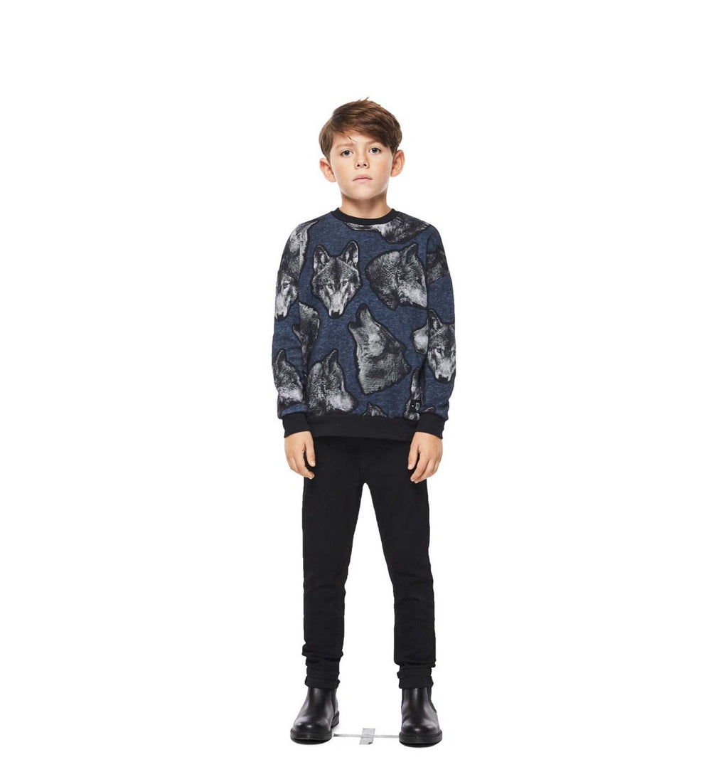 Levi's L452 sweater jongens petrol blauw