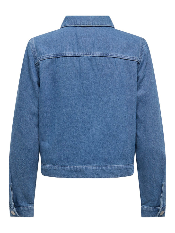 Only 15354624 rilla denim jack – dames - Blue Denim