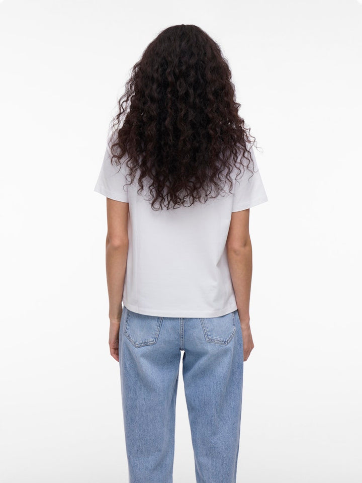 Vila 14103448 nora t-shirt k/m dames wit