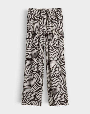 Opus Marou botanical lange broek dames bruin dessin