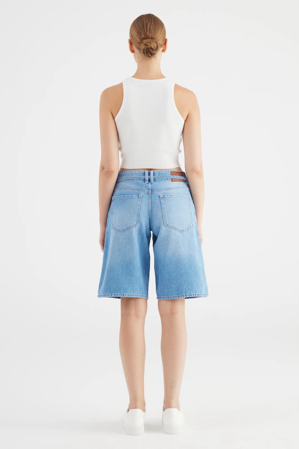 COJ Harper short denim dames – blauw - Blue Denim