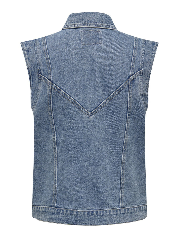 Only gilet denim dames – 15278041 Kennedy - Blue Denim