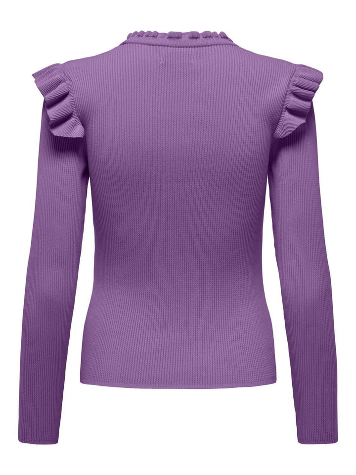 Only t-shirt l/m dames paars – 15262455 Sia