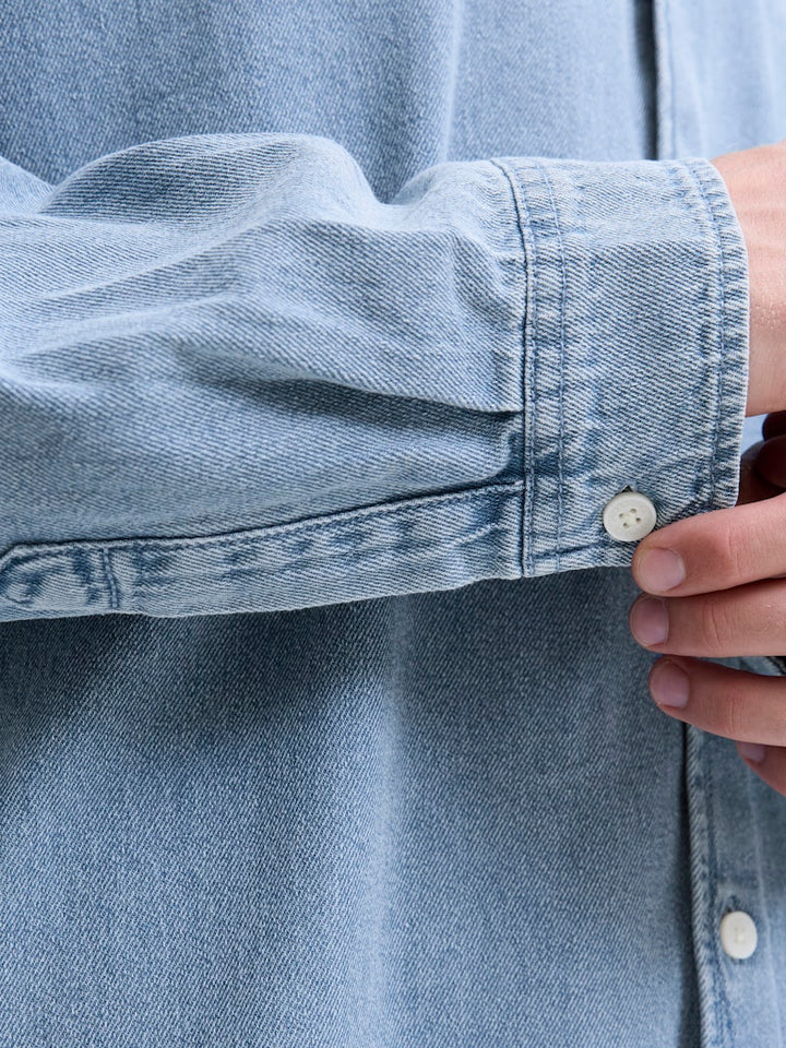 Jack & Jones Norrebro overhemd l/m denim heren - Blue Denim