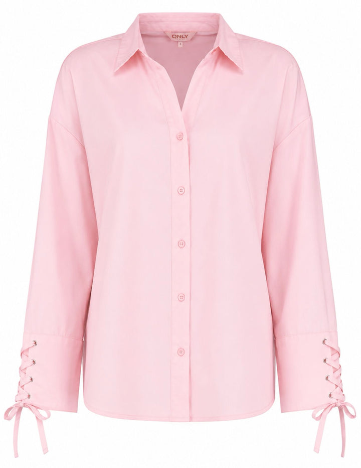 Only 15376880 Oregon blouse l/m licht roze – dames