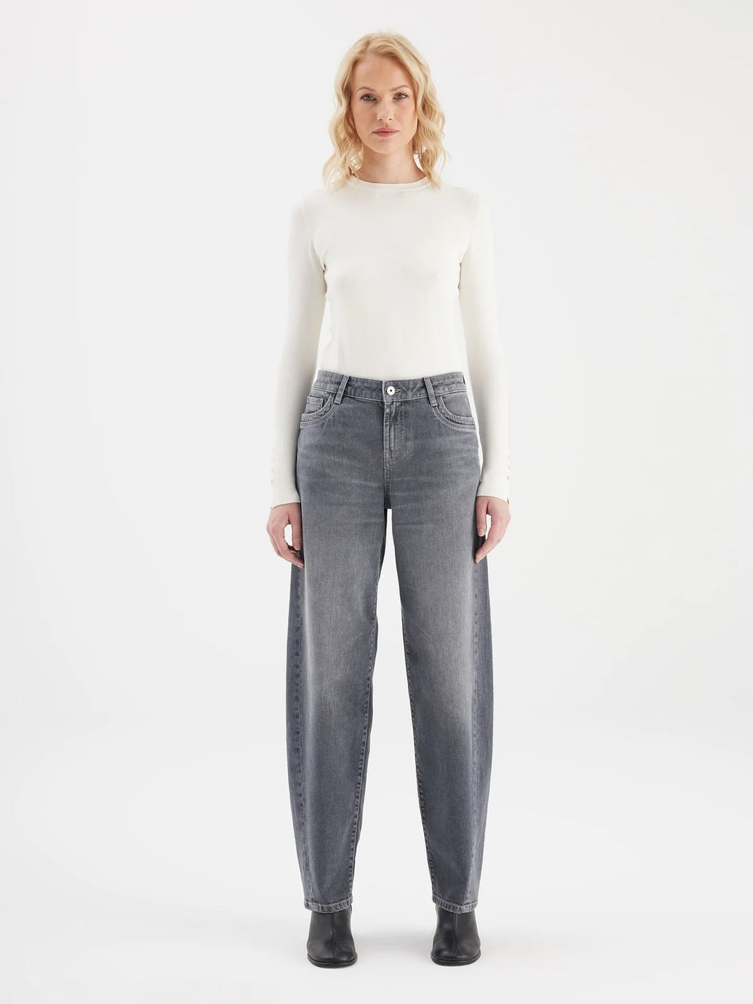 COJ Beth jeans low croth-baggy fit grey denim – dames - L32