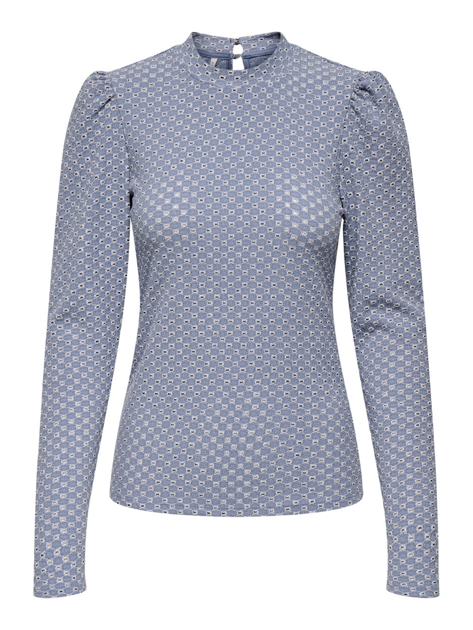 Only Genny top blauw dessin – dames