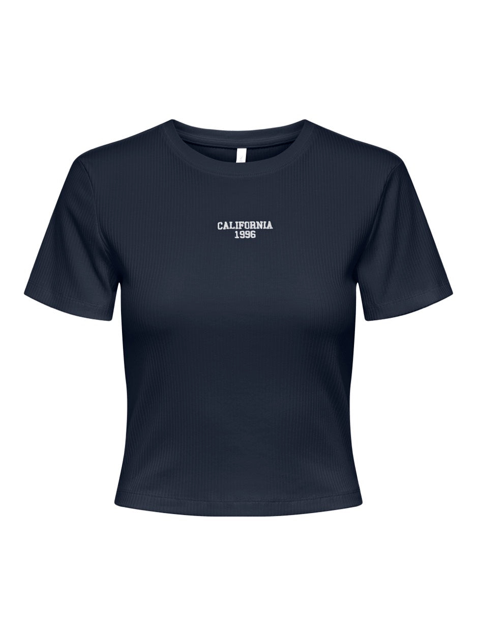 Only Vela t-shirt navy – dames
