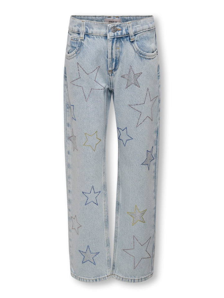 Kogcarly Dad Straight Star Dnm Jean - Blue Denim