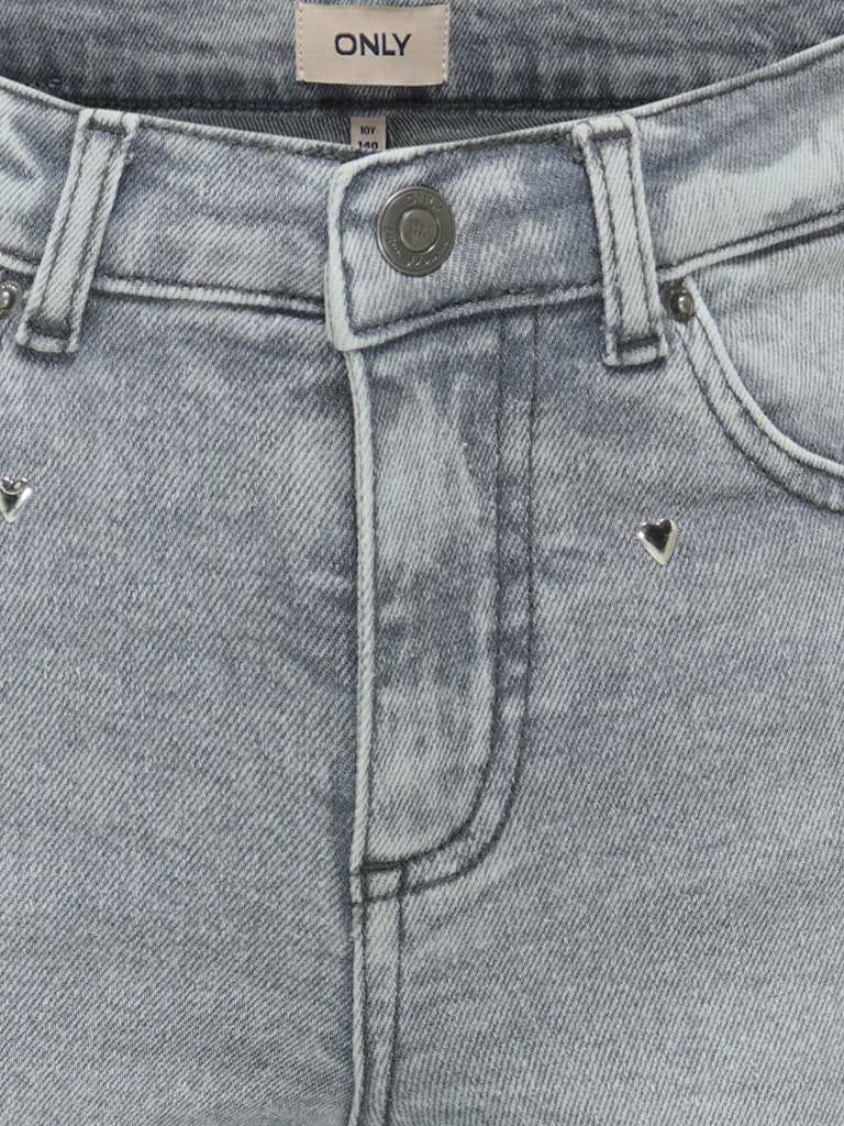 Kogjuicy Hw Heart Wide Leg Rea707 Dnm - Grey Denim